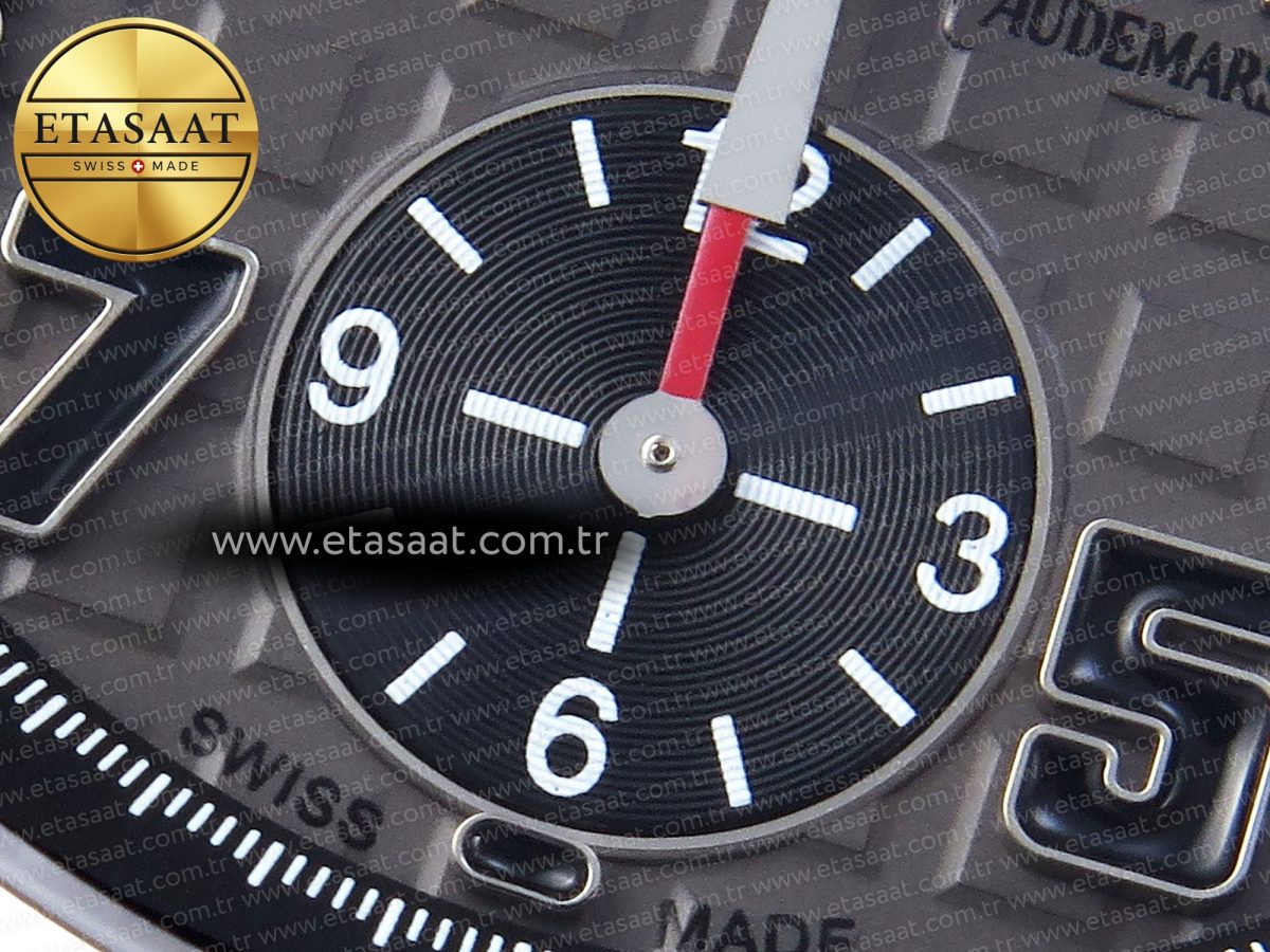 Audemars Piguet Gray Dial Black Markers on SS A7750 - Görsel 12
