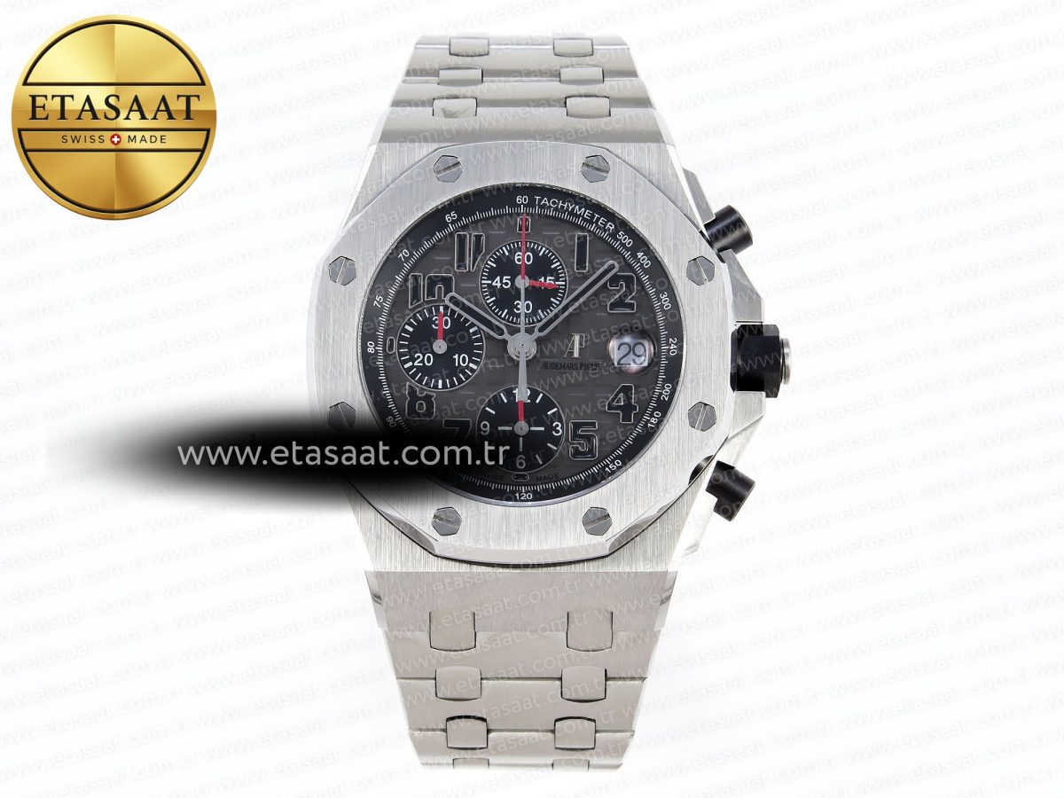 Audemars Piguet Gray Dial Black Markers on SS A7750 - Görsel 3