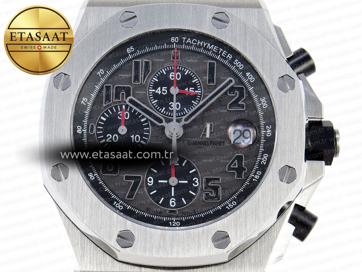Audemars Piguet Gray Dial Black Markers on SS A7750 - Görsel 4