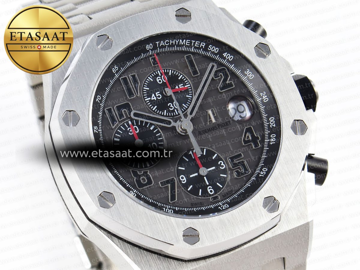 Audemars Piguet Gray Dial Black Markers on SS A7750 - Görsel 5