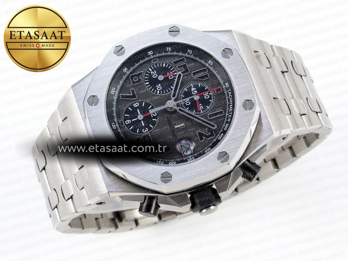 Audemars Piguet Gray Dial Black Markers on SS A7750 - Görsel 7