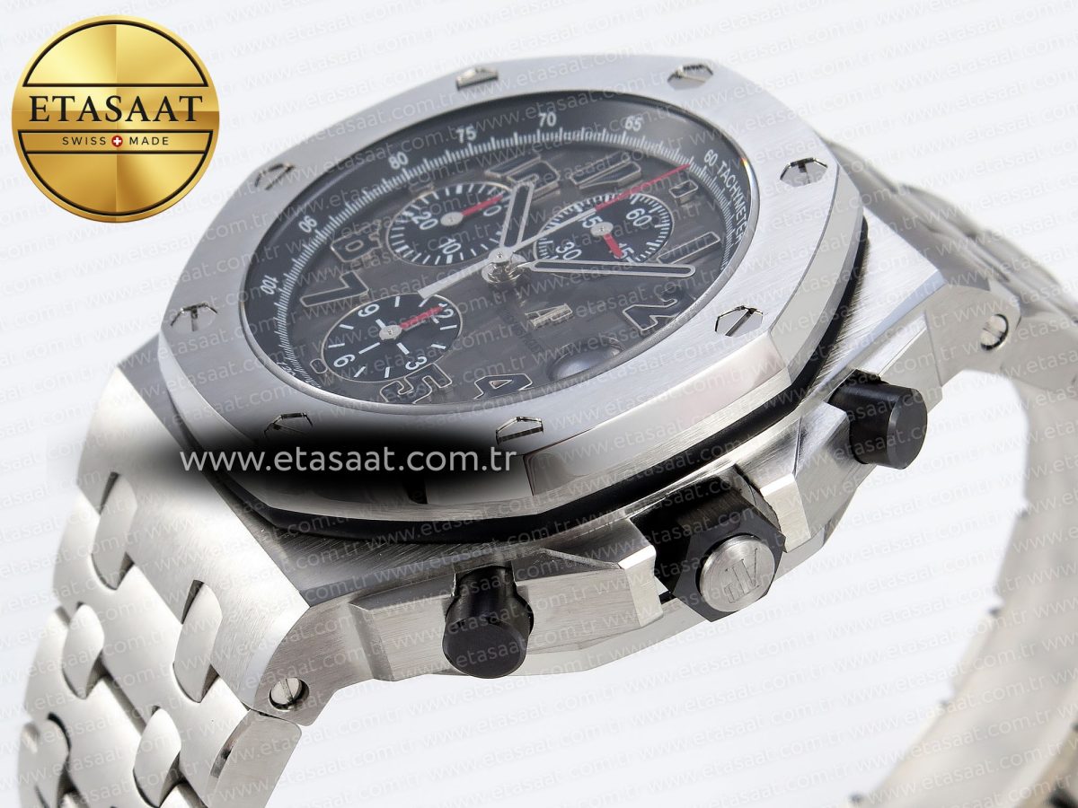 Audemars Piguet Gray Dial Black Markers on SS A7750 - Görsel 8