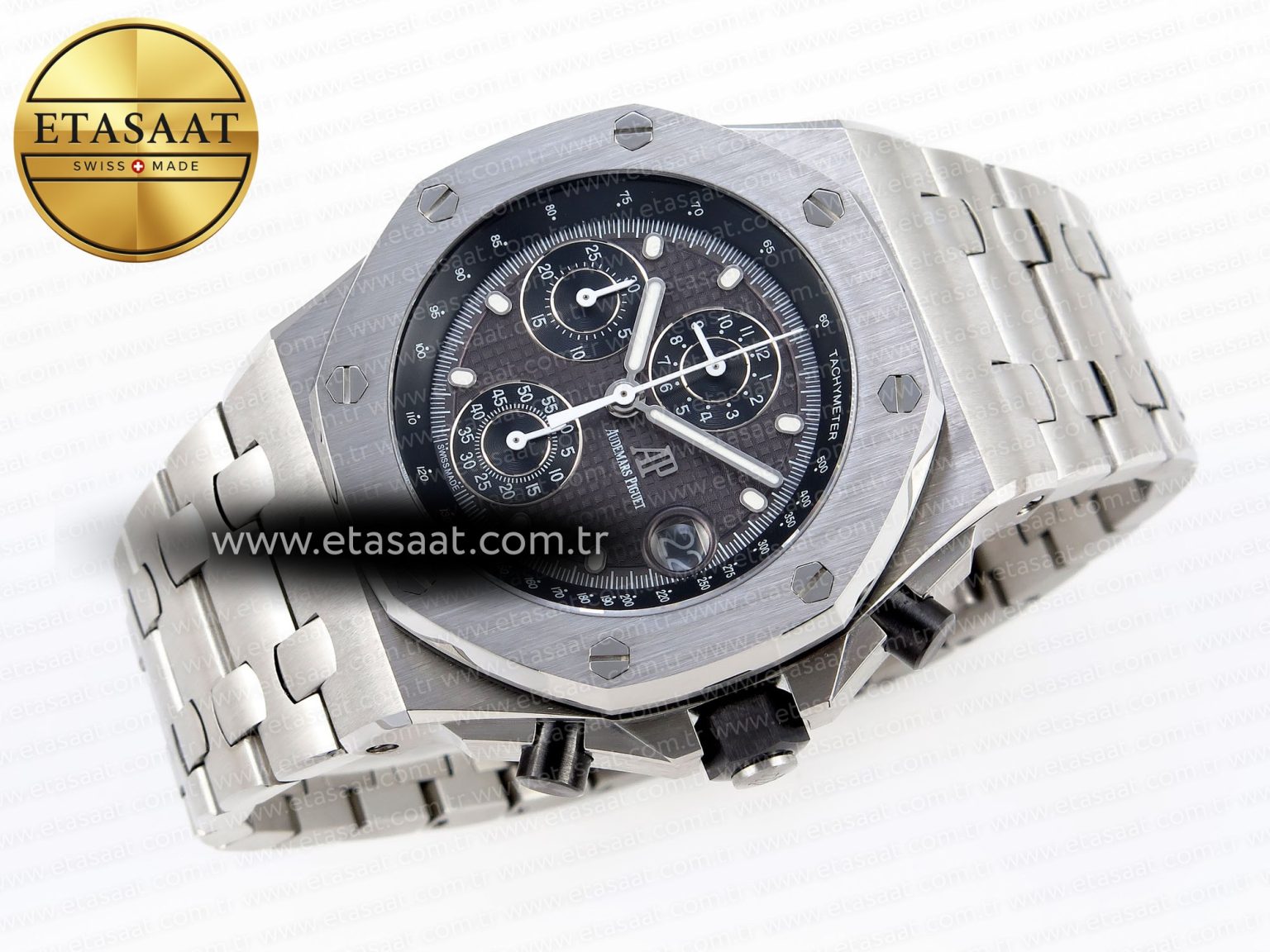 Audemars Piguet GRAY DIAL ON SS BRACELET A4404 - Görsel 6