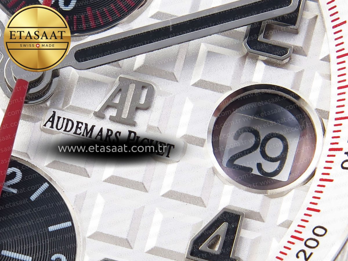 Audemars Piguet WHITE/BLACK DIAL ON SS A7750 - Görsel 10