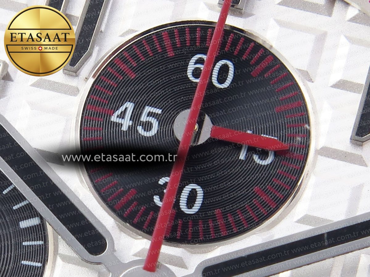 Audemars Piguet WHITE/BLACK DIAL ON SS A7750 - Görsel 11