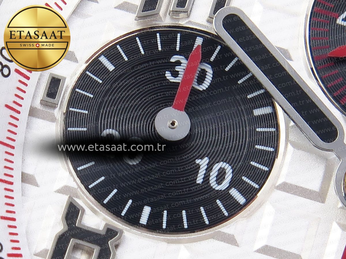 Audemars Piguet WHITE/BLACK DIAL ON SS A7750 - Görsel 13