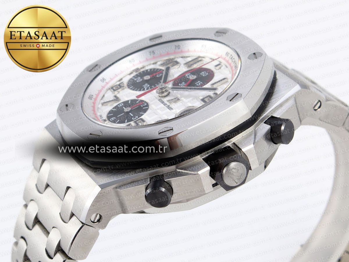 Audemars Piguet WHITE/BLACK DIAL ON SS A7750 - Görsel 8