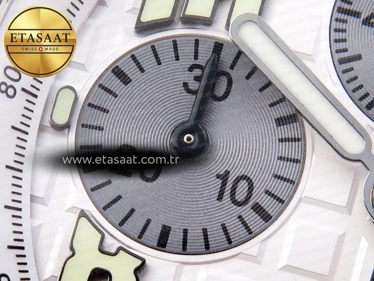 Audemars Piguet WHITE/SILVER DIAL ON SS BRACELET A7750 - Görsel 11