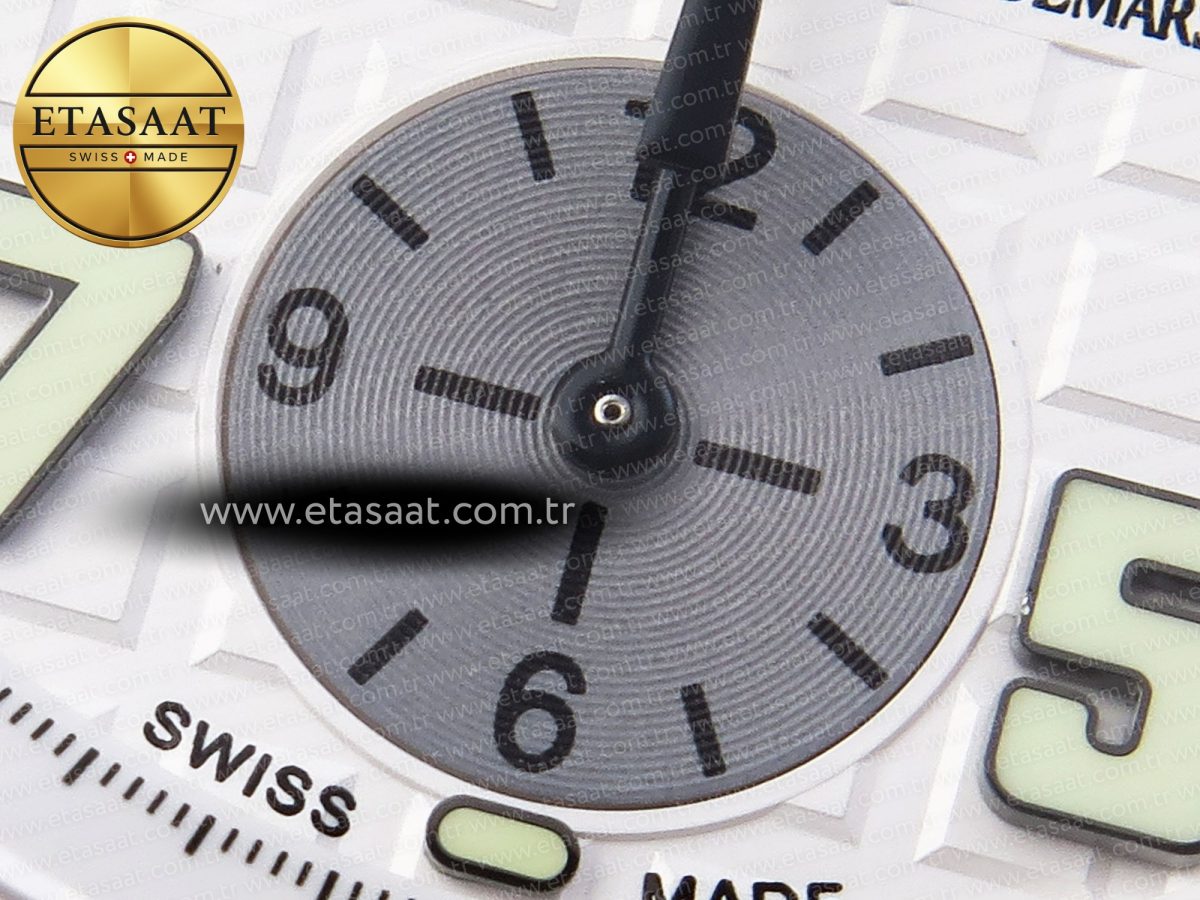 Audemars Piguet WHITE/SILVER DIAL ON SS BRACELET A7750 - Görsel 12