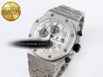 Audemars Piguet WHITE/SILVER DIAL ON SS BRACELET A7750 - Görsel 2