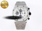 Audemars Piguet WHITE/SILVER DIAL ON SS BRACELET A7750 - Görsel 3
