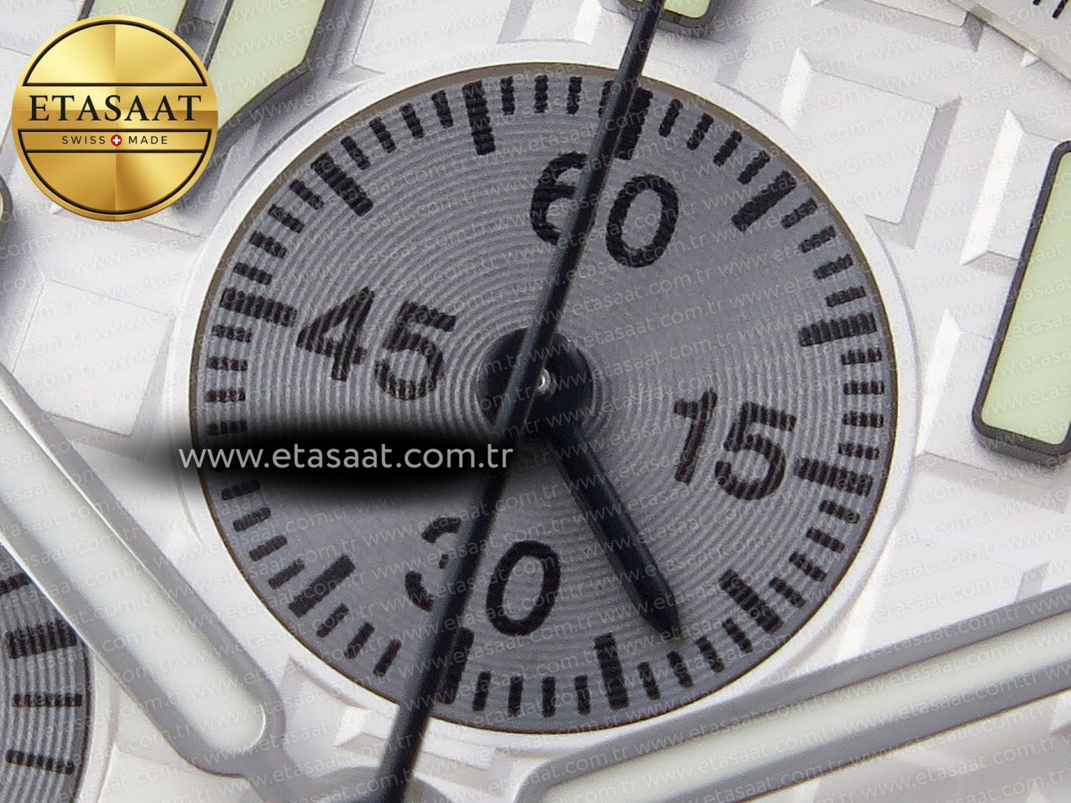 Audemars Piguet WHITE/SILVER DIAL ON BLACK A7750 - Görsel 11
