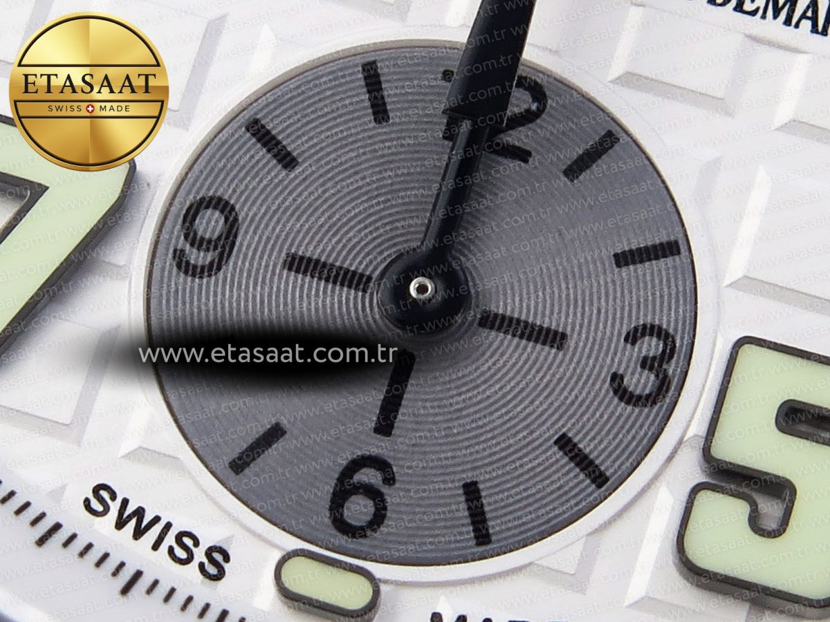 Audemars Piguet WHITE/SILVER DIAL ON BLACK A7750 - Görsel 12