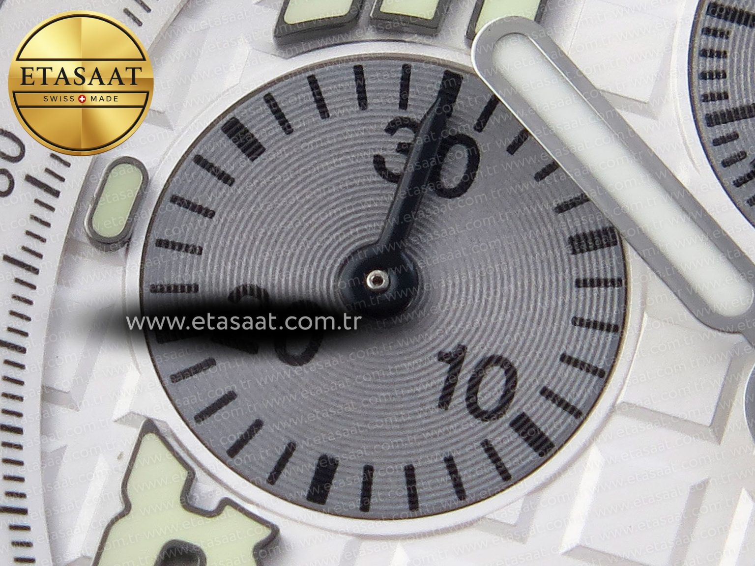 Audemars Piguet WHITE/SILVER DIAL ON BLACK A7750 - Görsel 13