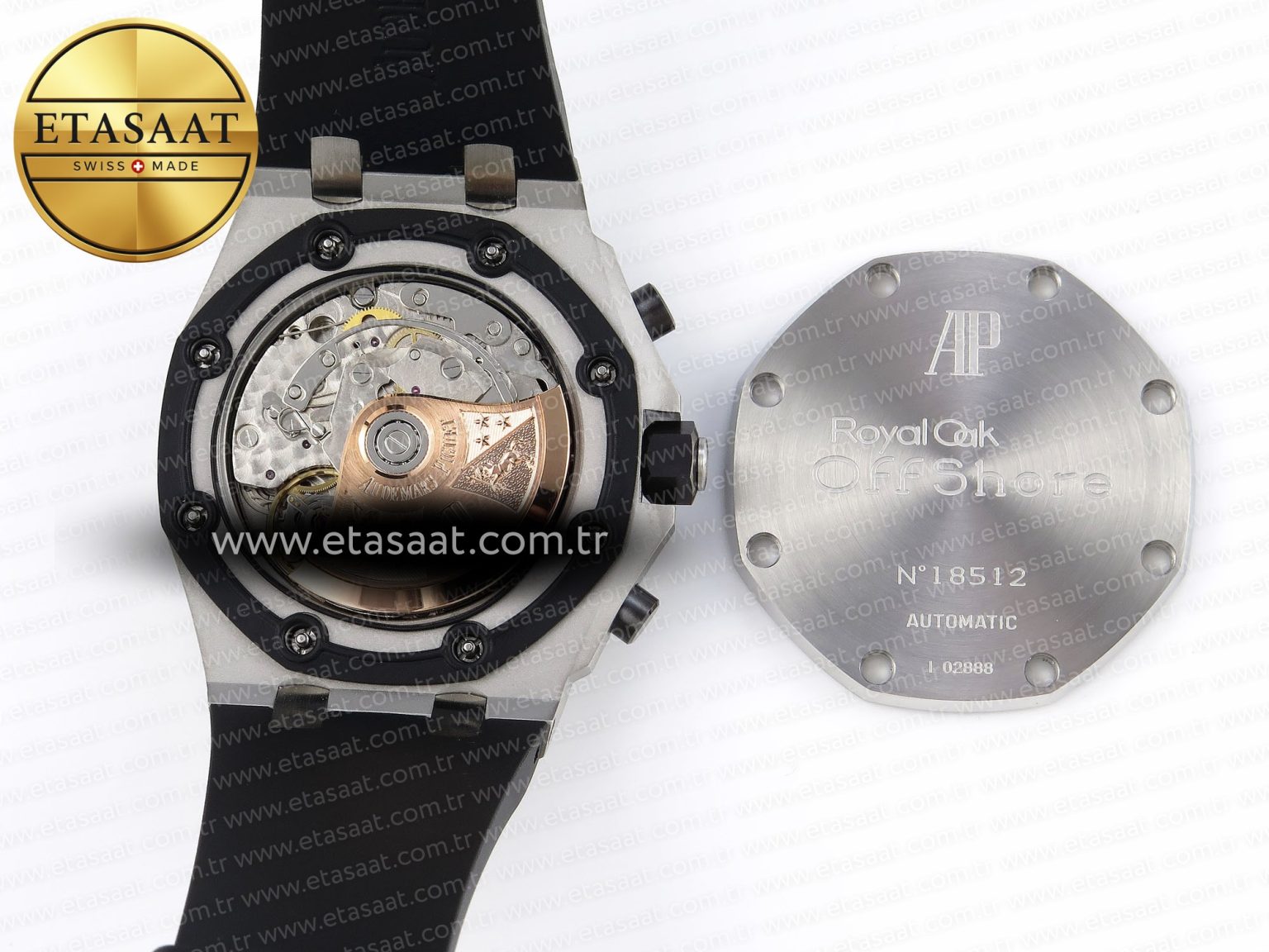 Audemars Piguet WHITE/SILVER DIAL ON BLACK A7750 - Görsel 19