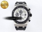 Audemars Piguet WHITE/SILVER DIAL ON BLACK A7750 - Görsel 3