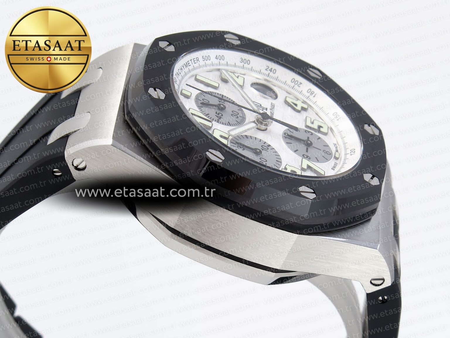 Audemars Piguet WHITE/SILVER DIAL ON BLACK A7750 - Görsel 9