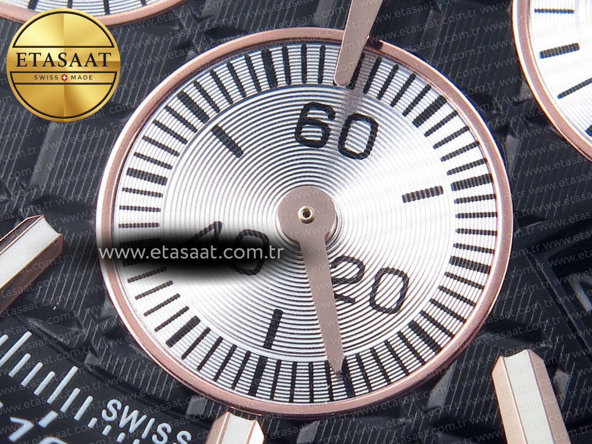 Audemars Piguet ROYAL OAK OFFSHORE 44MM RG BLACK/SILVER DIAL ON BLACK A4401 - Görsel 12