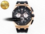 Audemars Piguet ROYAL OAK OFFSHORE 44MM RG BLACK/SILVER DIAL ON BLACK A4401 - Görsel 3