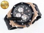 Audemars Piguet ROYAL OAK OFFSHORE 44MM RG BLACK/SILVER DIAL ON BLACK A4401 - Görsel 6