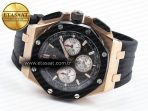 Audemars Piguet ROYAL OAK OFFSHORE 44MM RG BLACK/SILVER DIAL ON BLACK A4401 - Görsel 7