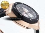 Audemars Piguet ROYAL OAK OFFSHORE 44MM RG BLACK/SILVER DIAL ON BLACK A4401 - Görsel 9