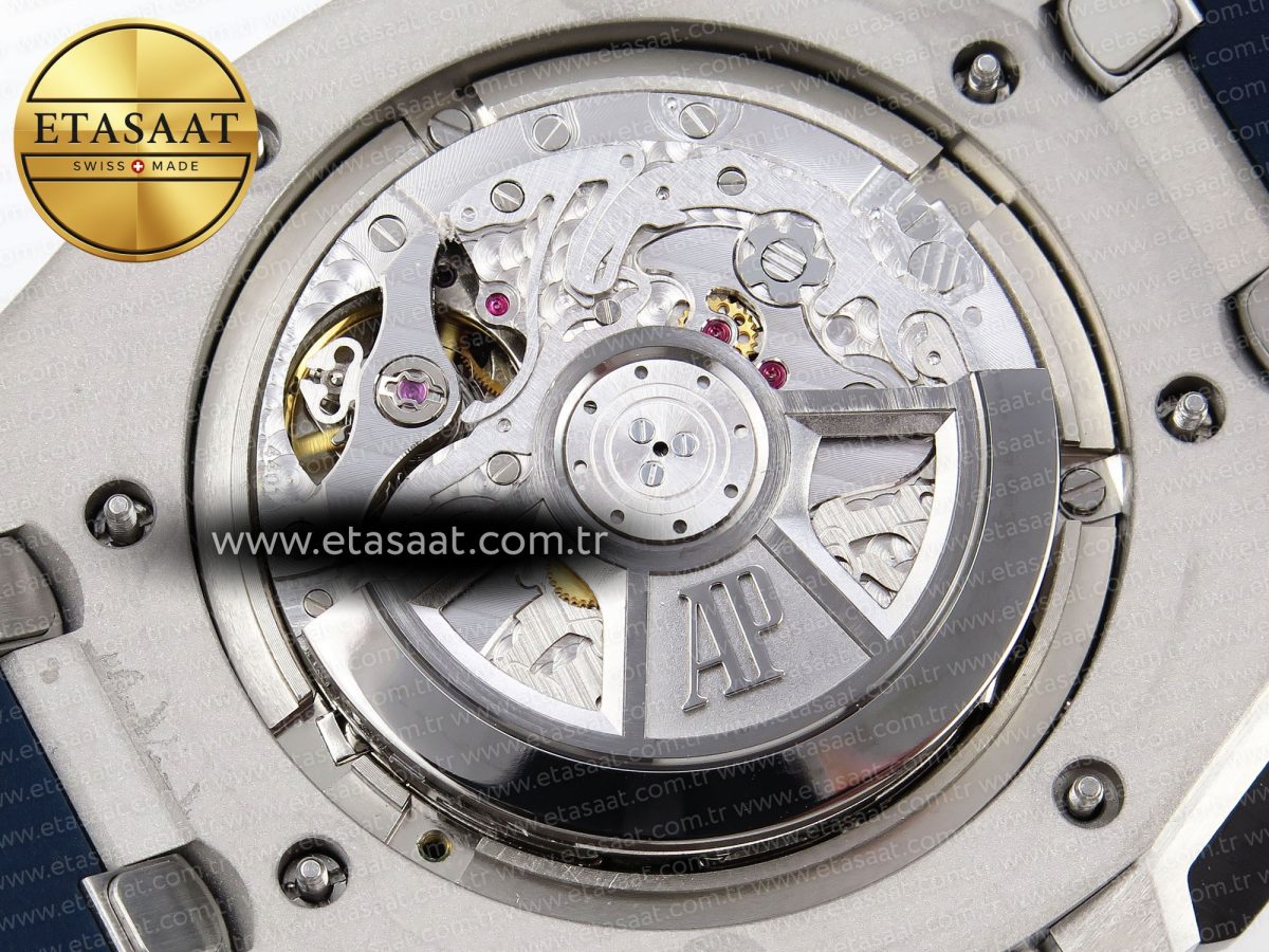 Audemars Piguet ROYAL OAK OFFSHORE 44MM BLUE/SILVER DIAL ON BLUE RUBBER STRAP A4401 - Görsel 21