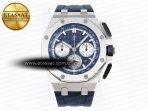 Audemars Piguet ROYAL OAK OFFSHORE 44MM BLUE/SILVER DIAL ON BLUE RUBBER STRAP A4401 - Görsel 3