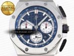 Audemars Piguet ROYAL OAK OFFSHORE 44MM BLUE/SILVER DIAL ON BLUE RUBBER STRAP A4401 - Görsel 4
