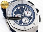Audemars Piguet ROYAL OAK OFFSHORE 44MM BLUE/SILVER DIAL ON BLUE RUBBER STRAP A4401 - Görsel 5