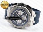 Audemars Piguet ROYAL OAK OFFSHORE 44MM BLUE/SILVER DIAL ON BLUE RUBBER STRAP A4401 - Görsel 7