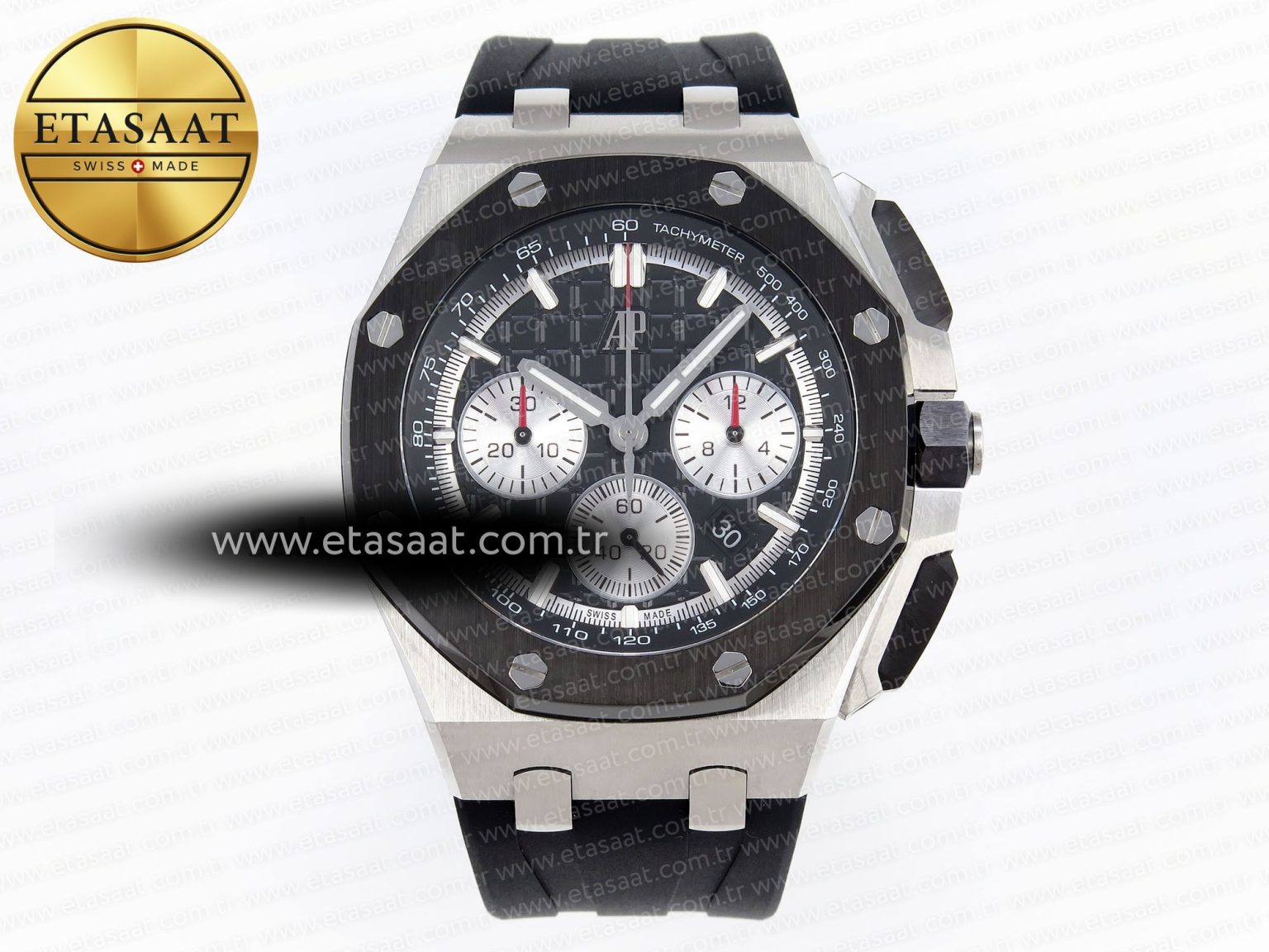 Audemars Piguet ROYAL OAK OFFSHORE 44MM BLACK/SILVER DIAL ON BLACK A4401 - Görsel 3