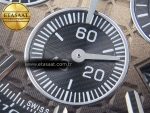 ROYAL OAK OFFSHORE 44MM SS BLACK CERAMIC BEZEL APF 1:1 BEST EDITION BROWN DIAL ON BROWN RUBBER STRAP A4401 - Görsel 12