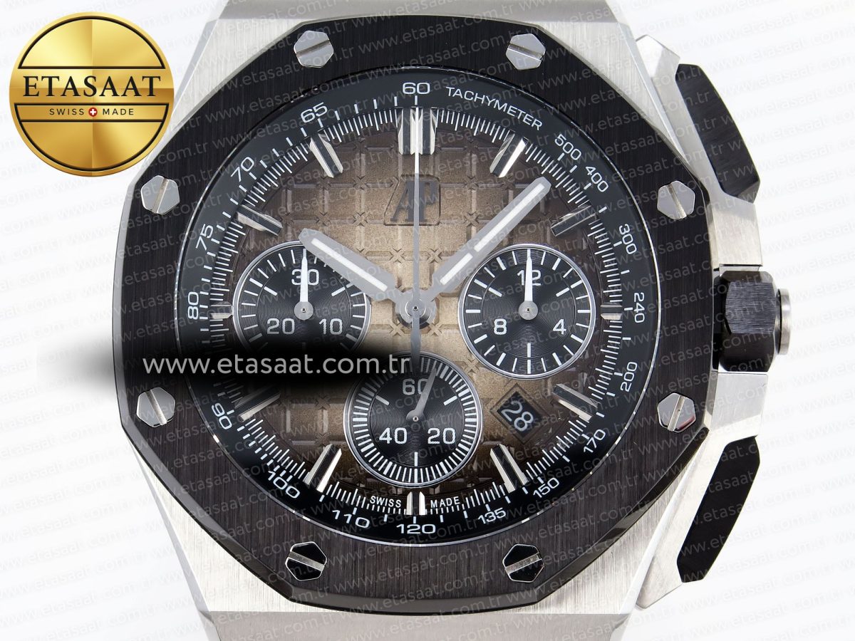 Audemars Piguet ROYAL OAK OFFSHORE 44MM SS BROWN DIAL ON BROWN A4401 - Görsel 4