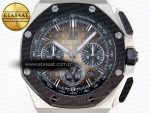 ROYAL OAK OFFSHORE 44MM SS BLACK CERAMIC BEZEL APF 1:1 BEST EDITION BROWN DIAL ON BROWN RUBBER STRAP A4401 - Görsel 4