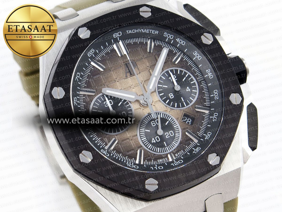 Audemars Piguet ROYAL OAK OFFSHORE 44MM SS BROWN DIAL ON BROWN A4401 - Görsel 5