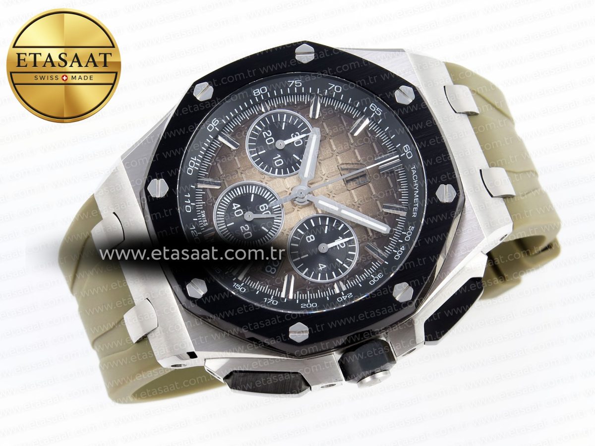 Audemars Piguet ROYAL OAK OFFSHORE 44MM SS BROWN DIAL ON BROWN A4401 - Görsel 6
