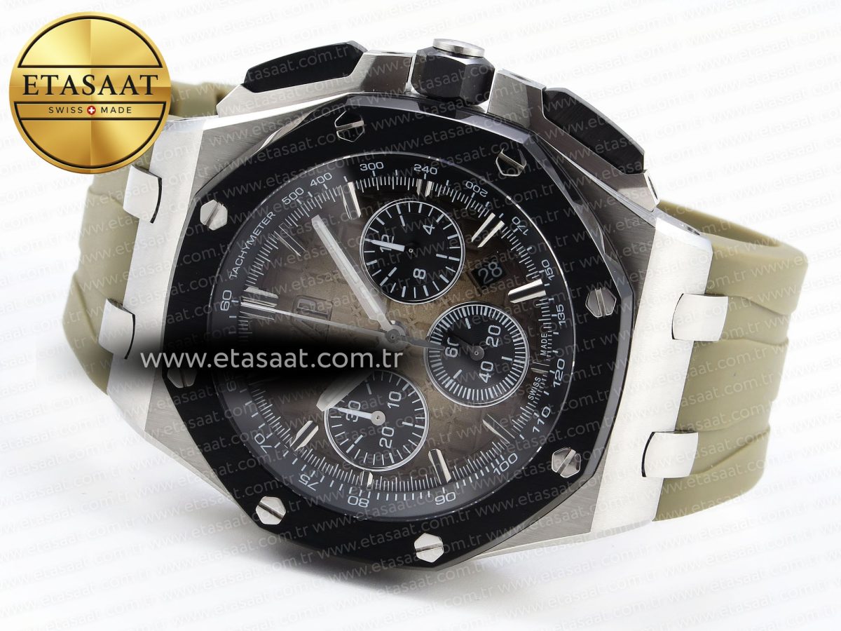 Audemars Piguet ROYAL OAK OFFSHORE 44MM SS BROWN DIAL ON BROWN A4401 - Görsel 7