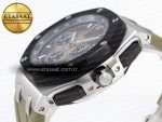 ROYAL OAK OFFSHORE 44MM SS BLACK CERAMIC BEZEL APF 1:1 BEST EDITION BROWN DIAL ON BROWN RUBBER STRAP A4401 - Görsel 8