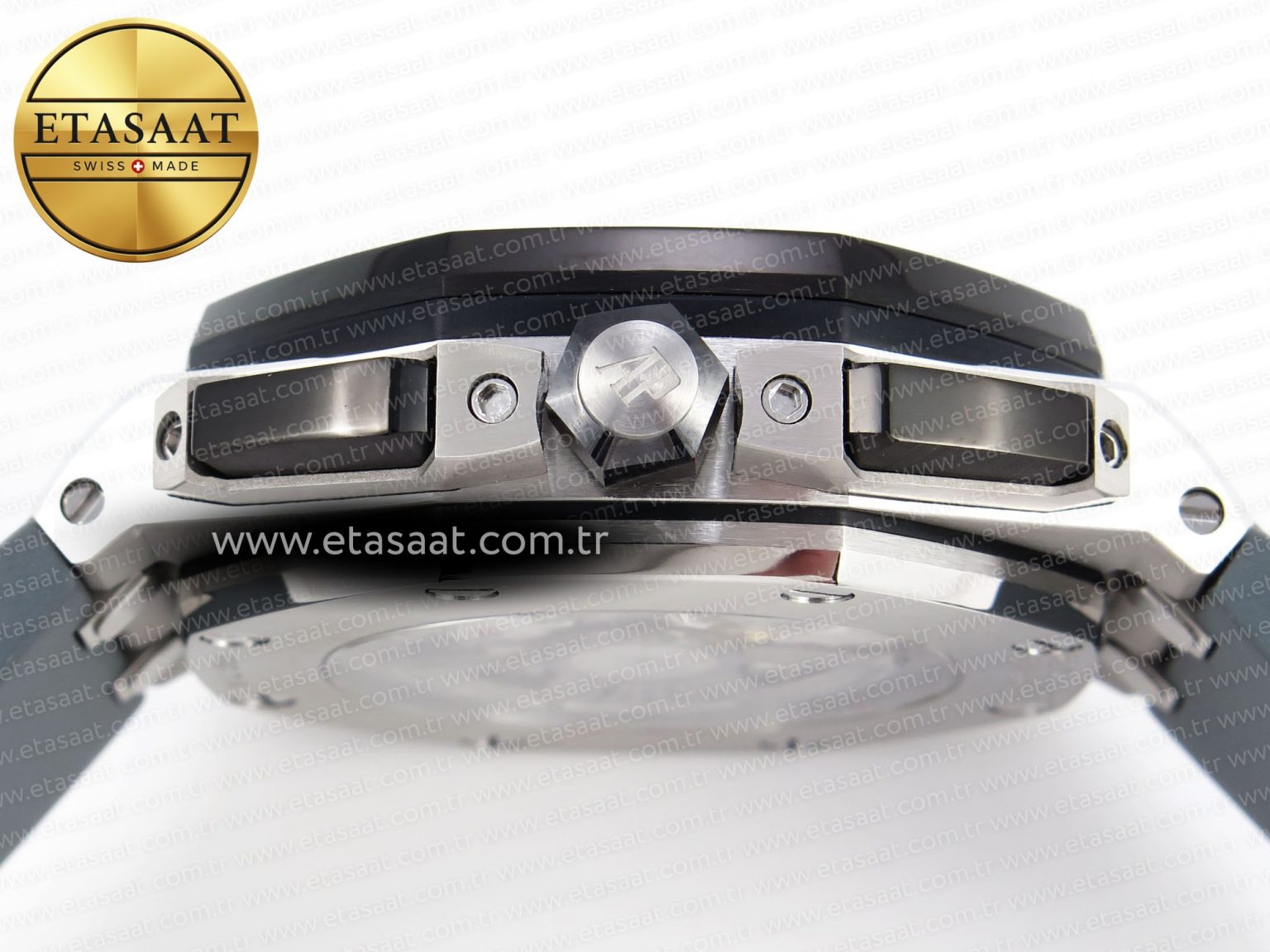 Audemars Piguet ROYAL OAK OFFSHORE 44MM BLACK CERAMIC BEZEL GRAY/BLUE DIAL ON GRAY A4401 - Görsel 16