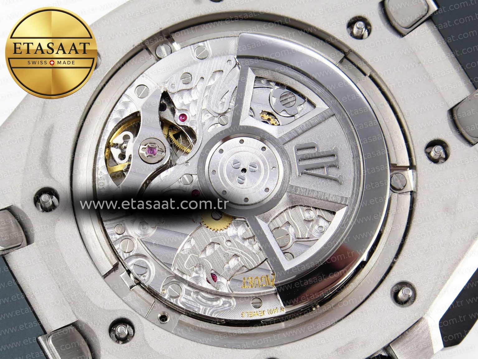Audemars Piguet ROYAL OAK OFFSHORE 44MM BLACK CERAMIC BEZEL GRAY/BLUE DIAL ON GRAY A4401 - Görsel 21