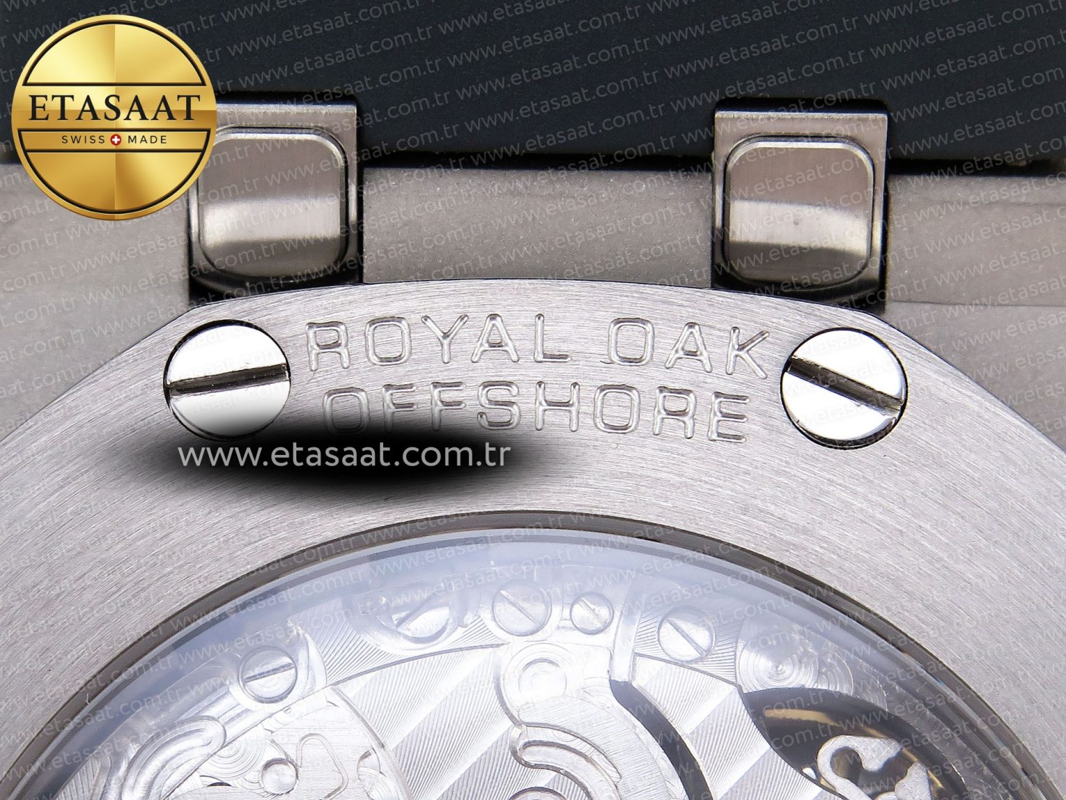 Audemars Piguet ROYAL OAK OFFSHORE 44MM BLACK CERAMIC BEZEL GRAY/BLUE DIAL ON GRAY A4401 - Görsel 25