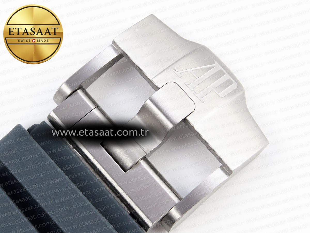 Audemars Piguet ROYAL OAK OFFSHORE 44MM BLACK CERAMIC BEZEL GRAY/BLUE DIAL ON GRAY A4401 - Görsel 28
