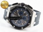 Audemars Piguet ROYAL OAK OFFSHORE 44MM BLACK CERAMIC BEZEL GRAY/BLUE DIAL ON GRAY A4401 - Görsel 7