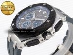 Audemars Piguet ROYAL OAK OFFSHORE 44MM BLACK CERAMIC BEZEL GRAY/BLUE DIAL ON GRAY A4401 - Görsel 8
