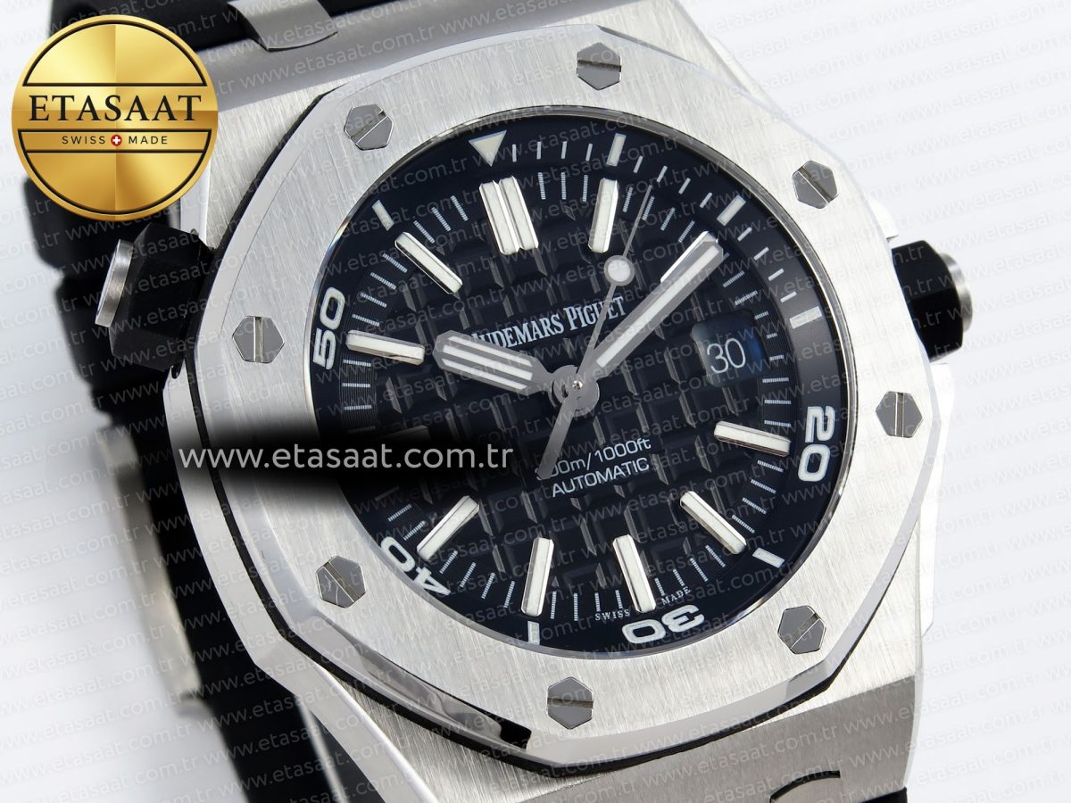 Audemars Piguet Diver 15710 Black Dial on Black SA3120 - Görsel 5