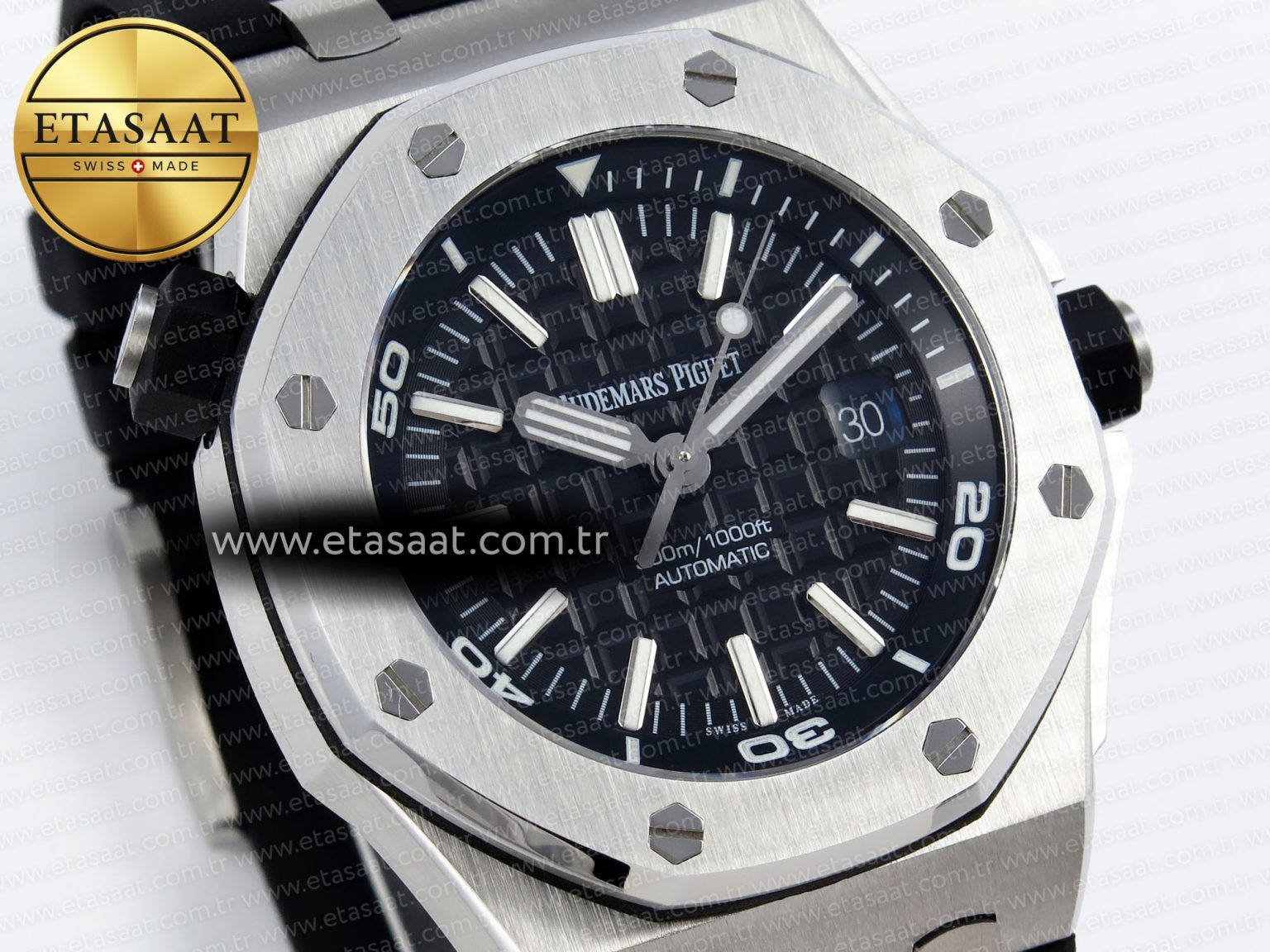 Audemars Piguet Diver 15710 Black Dial on Black SA3120 - Görsel 5
