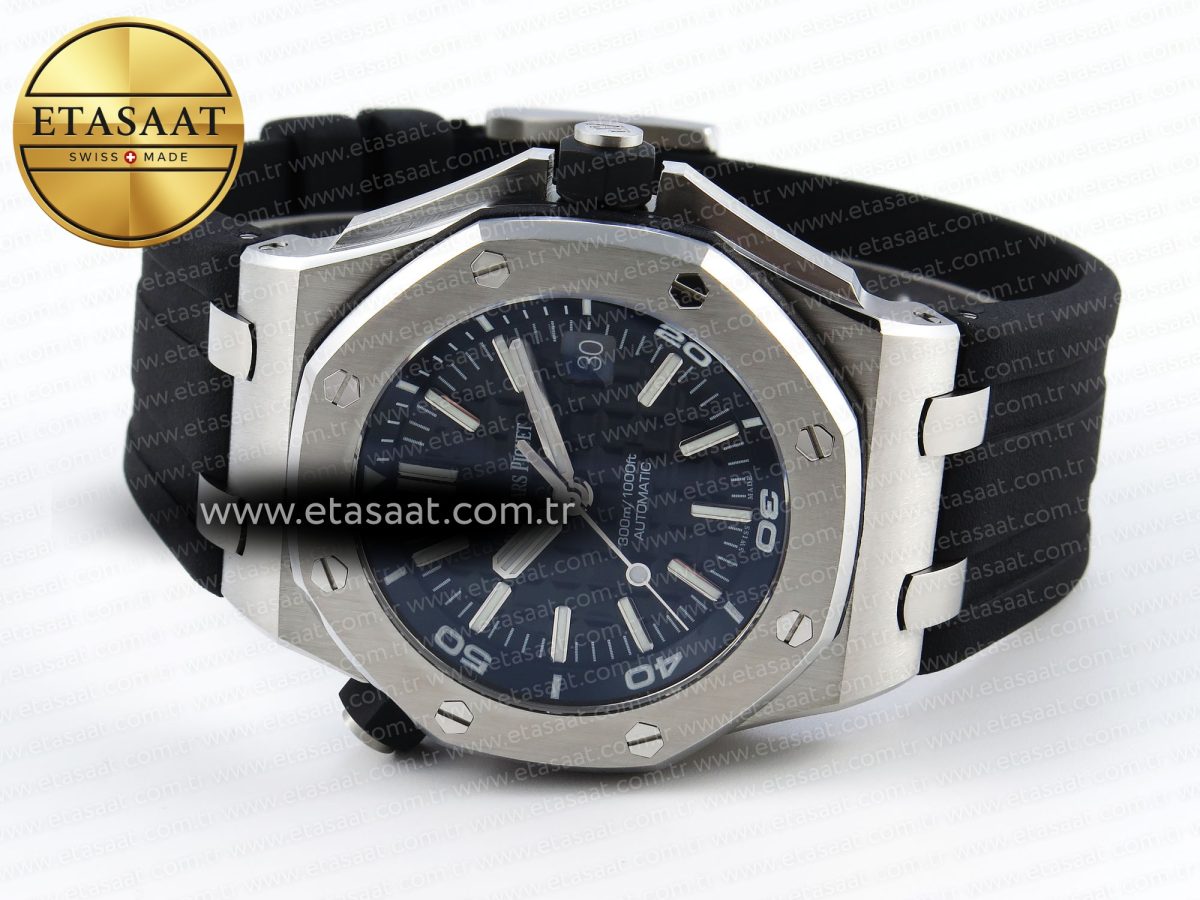 Audemars Piguet Diver 15710 Black Dial on Black SA3120 - Görsel 6