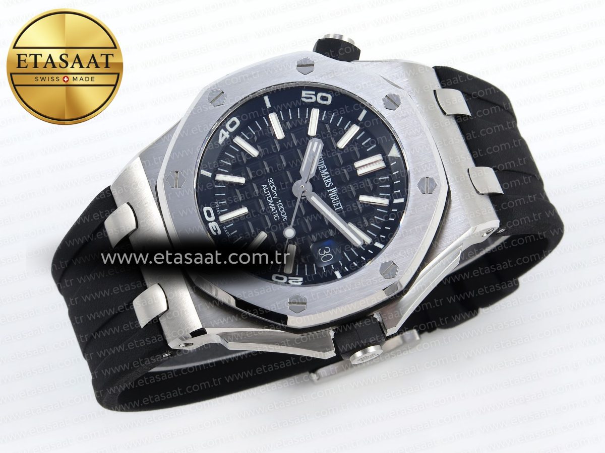 Audemars Piguet Diver 15710 Black Dial on Black SA3120 - Görsel 7