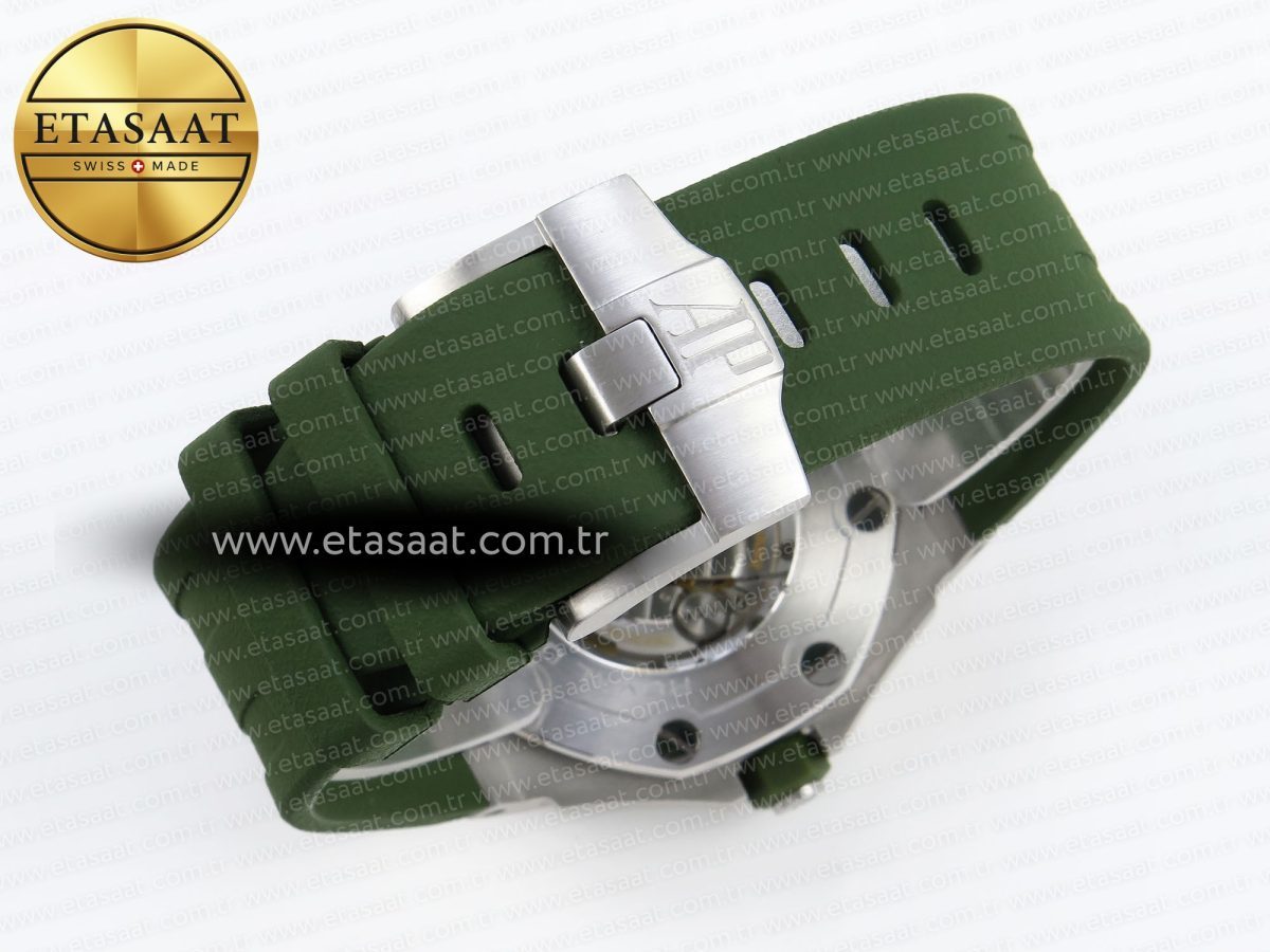 Audemars Piguet Diver 15710 Green Dial on Green SA3120 - Görsel 16